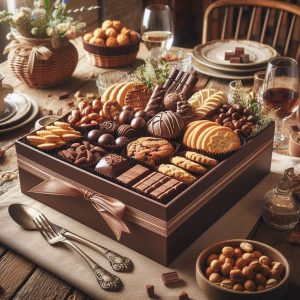 beautifully arranged snack box hamper